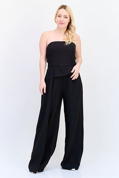 Archive Design Studio Women Plain Strapless Jumpsuit, Black