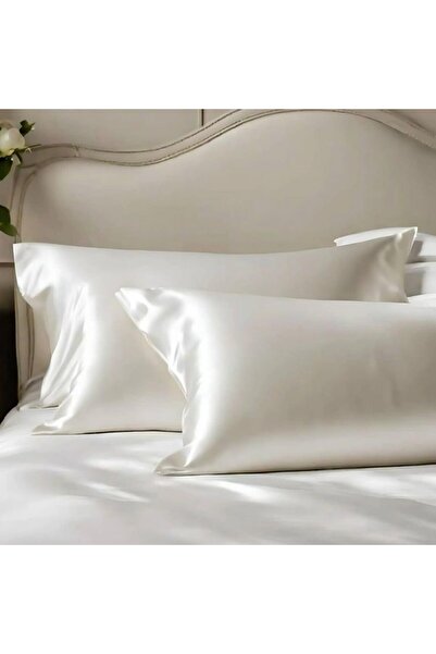 Twin Store Non-Sweat Silk Satin Pillowcase 2-Piece 50X70 White