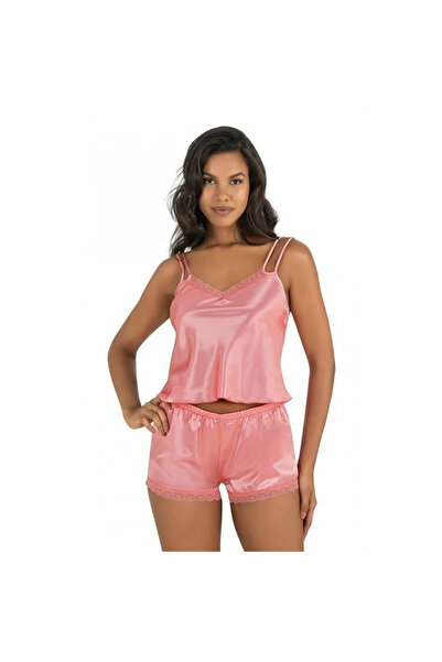 Narnuga Marsilyan- Coral Satin Shorts Set 9210