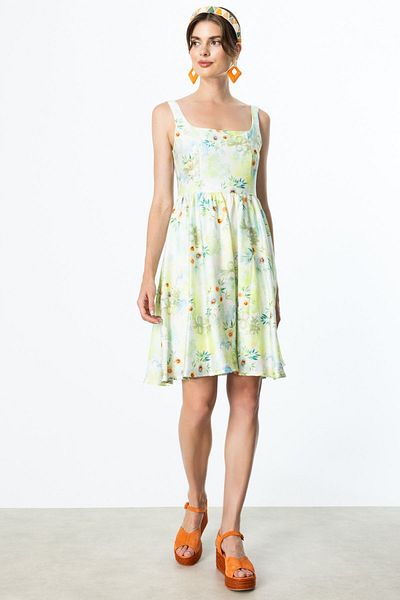 ON Square Neck Patterned Dress