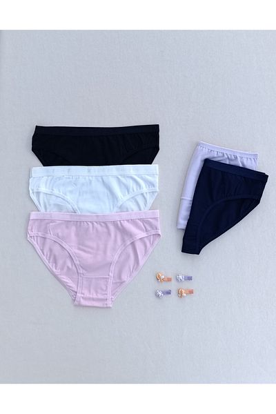 siyalife Women's Cotton Waist Jacquard Bikini Panties Silip