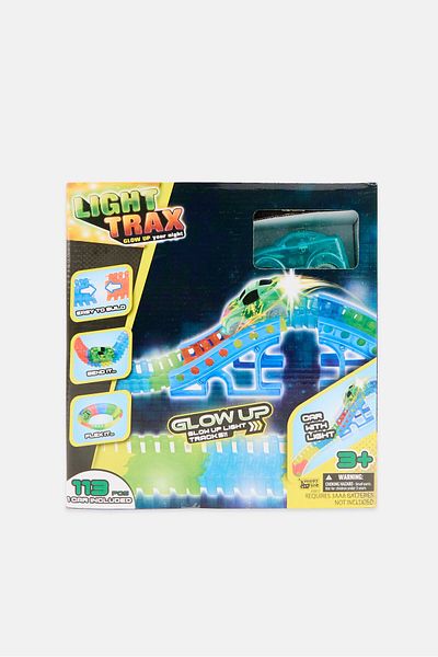 Happyline Happy Line Flexible Track 113 Pcs With Bridge And Car, Assorted