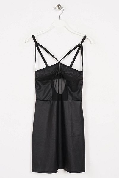 AC BOX Rochie de damă de culoare neagră cu decolteu