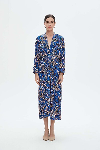 Nichii Long-Sleeve Midi Dress with Seven Cutouts