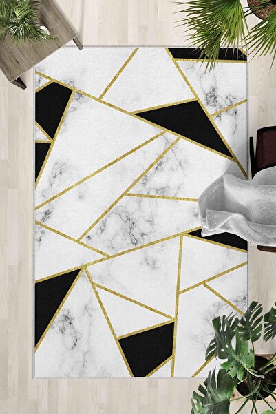 Monnhein Covor lavabil cu bază anti-alunecare – Covor modern cu imprimare dig...