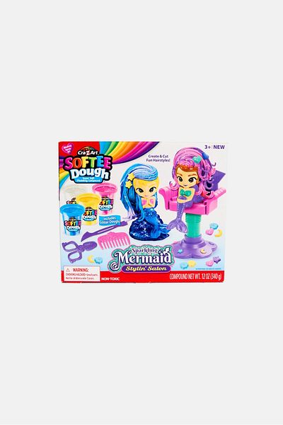 CrazArt Softee Dough - Modeling Compounds Sparkling Mermaid Stylin Salon Playset