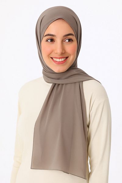 Stella Eşarp Women's Solid Color Thin Chiffon Shawl