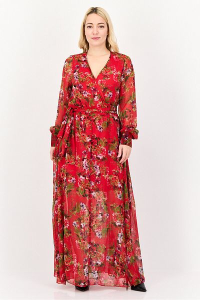 Spy Zone Exchange Women Floral Print Maxi Dress, Multicolor