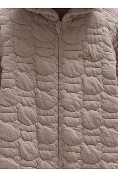 Caramell Quilted Baby Romper – Hooded Jumpsuit (1-12 Months)