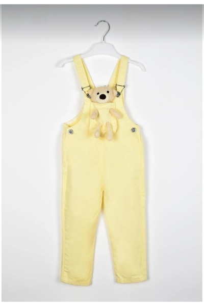 MANİ Kız Çocuk Sarı Ayıcıklı Salopet