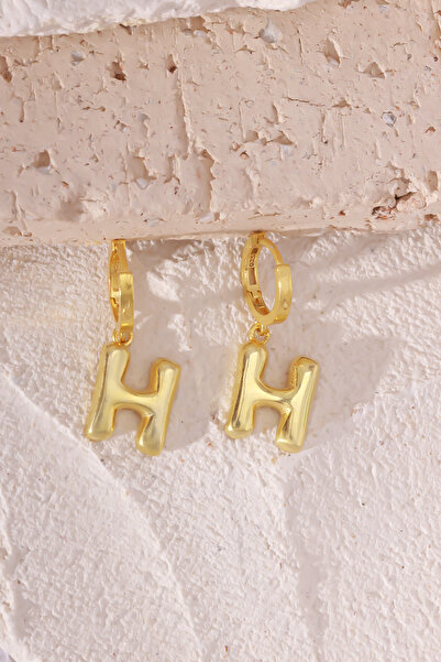 Lucente Jewellery Özel Hediye Kutulu 925 Ayar Altın Gümüş Kaplama H Harf Balo...