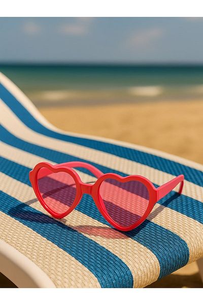 Lexi Bella Kids Pink Sunglasses Heart Frame Uv 400 Protection Ce Certificated
