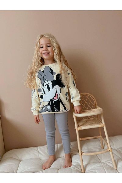 YİGİT BUTİK Yigit Boutique Minnie Printed Girl's Set