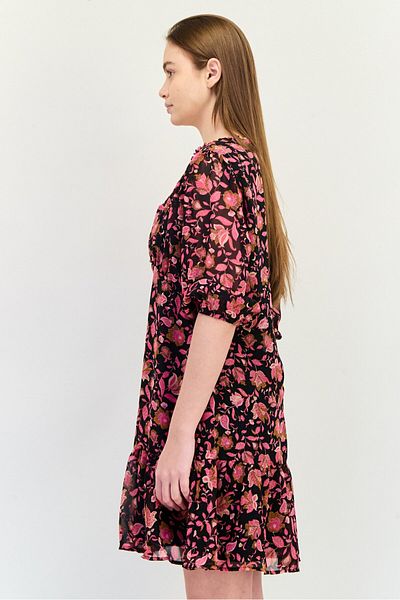 Marissa Olivia Women Floral Print Mini Dress, Multicolor