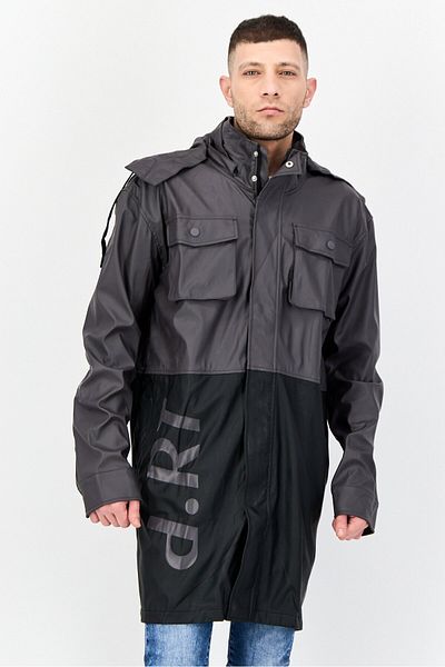 DRT Men Two-Tone Trench Coat, Multicolor