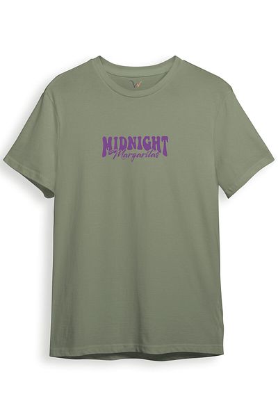 WİDİ Midnight Margaritas μπροστινό και πίσω εμπριμέ 100% βαμβακερό μπλουζάκι Unisex Regular Fit