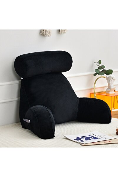 LEAXOR Ergonomic Reading Pillow with Armrests, LEAXOR, Black