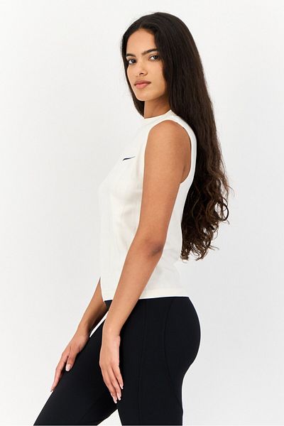 Nike Women Sleeveless Brand Logo Tank Top, Beige