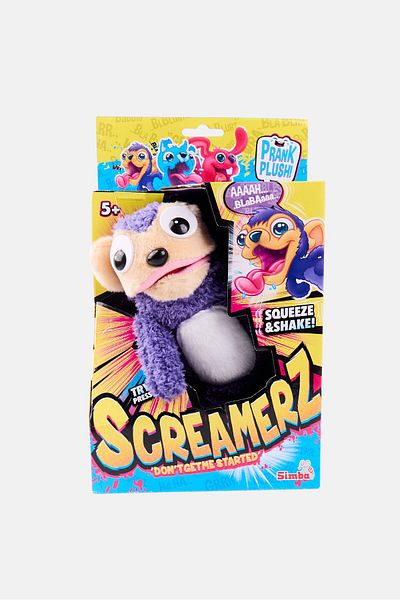 Screamerz Monkey Madness Squeeze And Shake Prank Plush Toy