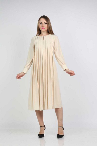 Nichii Women's Long Sleeve Midi Dress with Belt
