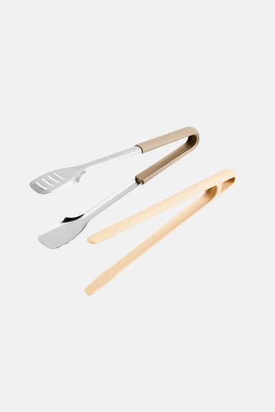 BEBEHOME 2 Piece Food Tongs Set, Multicolor