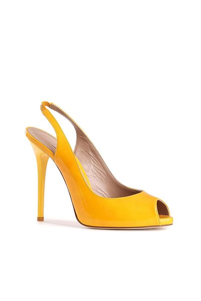Deriderim High Heel Yellow Shiny Stiletto