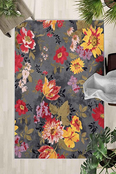 Monnhein Covor lavabil cu bază anti-alunecare – Covor modern cu imprimare dig...