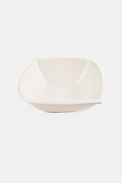 Princess Gold Leaf Serving Bowl, White