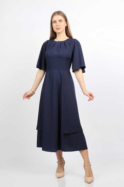 Nichii Two-Layer Butterfly Sleeve Midi Dress