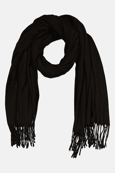 Casa Caracol Women Textured Scarf 190 L x 80 W cm, Black