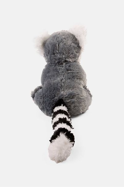 Eco Pals Stuffed Ring-Tail Lemur Plush Toy 27 cm, Grey