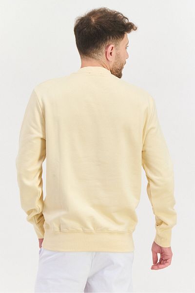 DRT Men Crew Neck Long Sleeves Graphic Sweatshirt, Beige