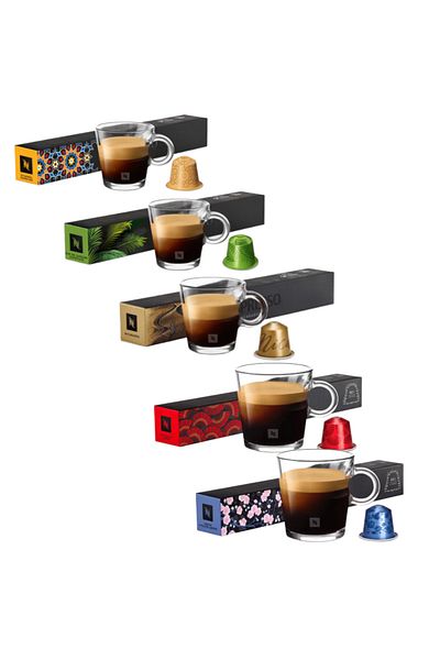 Nespresso World Selections Capsule Coffee Set-Rio,Tokyo,Shangai,Istanbul,Nicaragua Set of 5