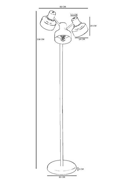 Lumexx JESUS 3 LÜ SİYAH LAMBADER METAL BAŞLIKLI