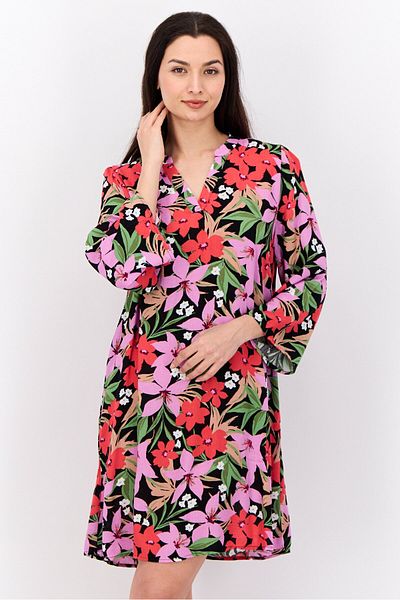 Robert Louis Stevenson Women Floral Pattern Mini Dress, Pink