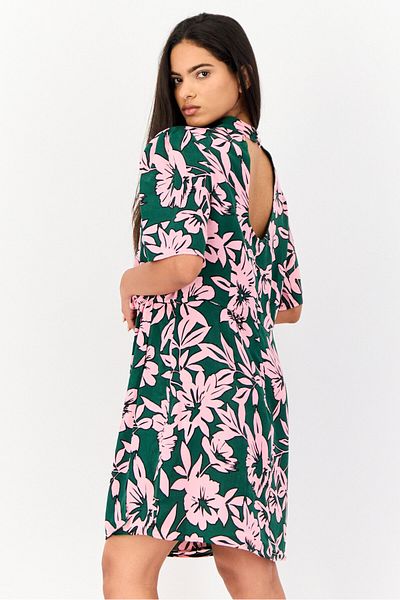 Another Sunday Women Floral Print Mini Dress, Multicolor