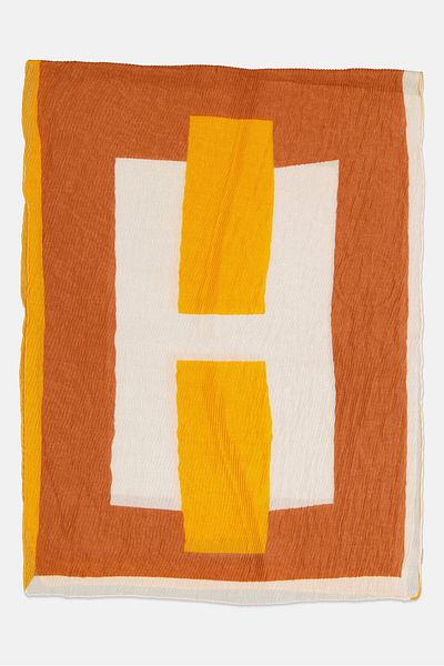 Max Studio Women Textured Scarf 190 x 90 cm, Orange