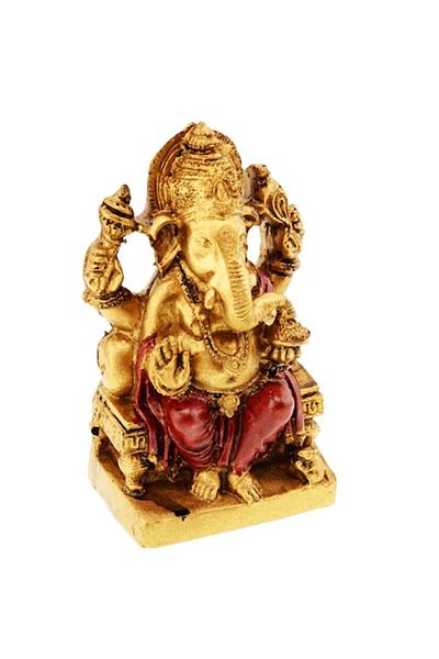 BLA BLA FOAM Feng Shui Ganesha Statue on Throne - 11cm