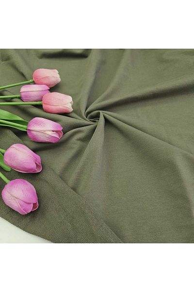 Kaf Kumaş Combed Cotton 95% Cotton 5% Elastane Two Thread Fabric |   Khaki