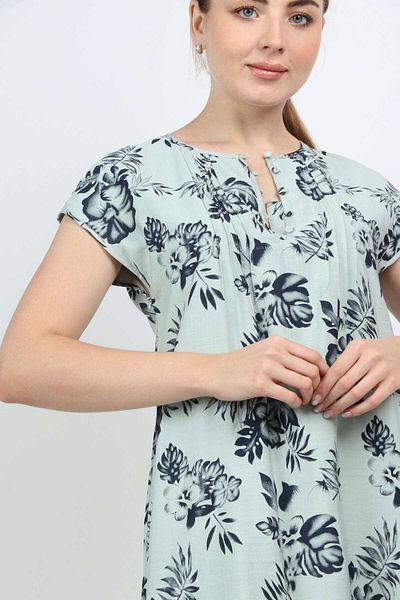 Nichii Floral Short Wide Dress with No Sleeves