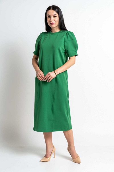 Nichii Short Puff Sleeve Midi Dress