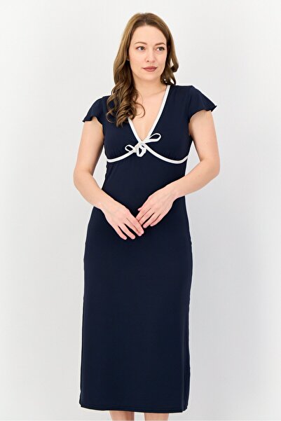 Area Stars Women Solid Midi Dress, Navy