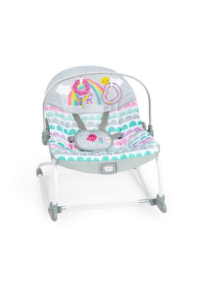Bright Starts Rosy Rainbow Infant to Toddler Rocker, 0 - 30 Months
