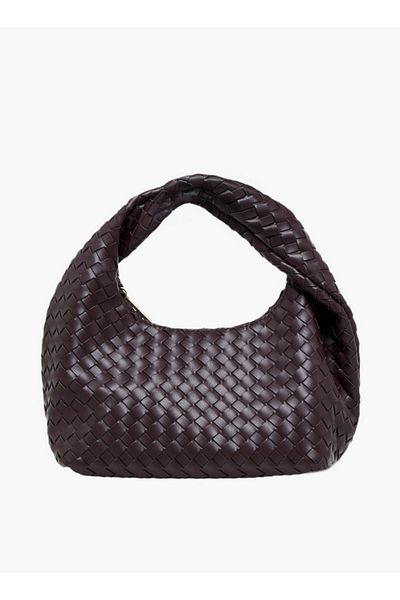 Flora Bella by Shoexpress Flora Bella Braided Hobo Bag with Handle and Zip Closure