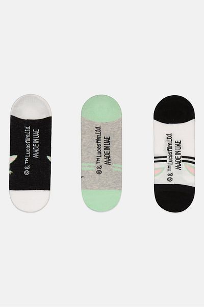 Star Wars Kids Boy 3 Pairs No Show Socks, Multicolor