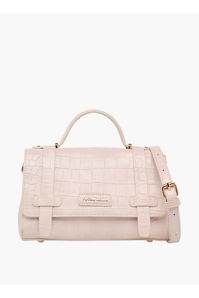 Flora Bella by Shoexpress Flora Bella Textured Crossbody Bag with Detachable Strap and Flap Closure