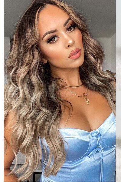 WildFashion Brown wig with blonde, long hair PER134-9999