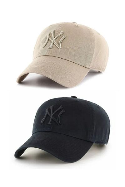 Asix Unisex Black White Ny New York Hat 2-Pack with Velcro Back