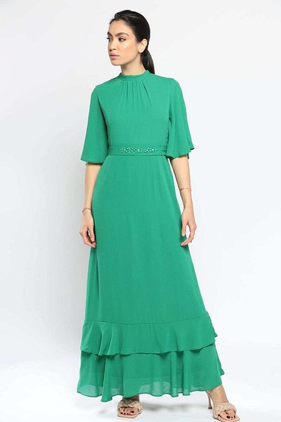 Nichii Women's Long Classic Layered Dress