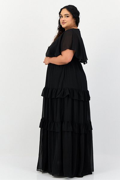 Archive Design Studio Women Solid Maxi Dress, Black